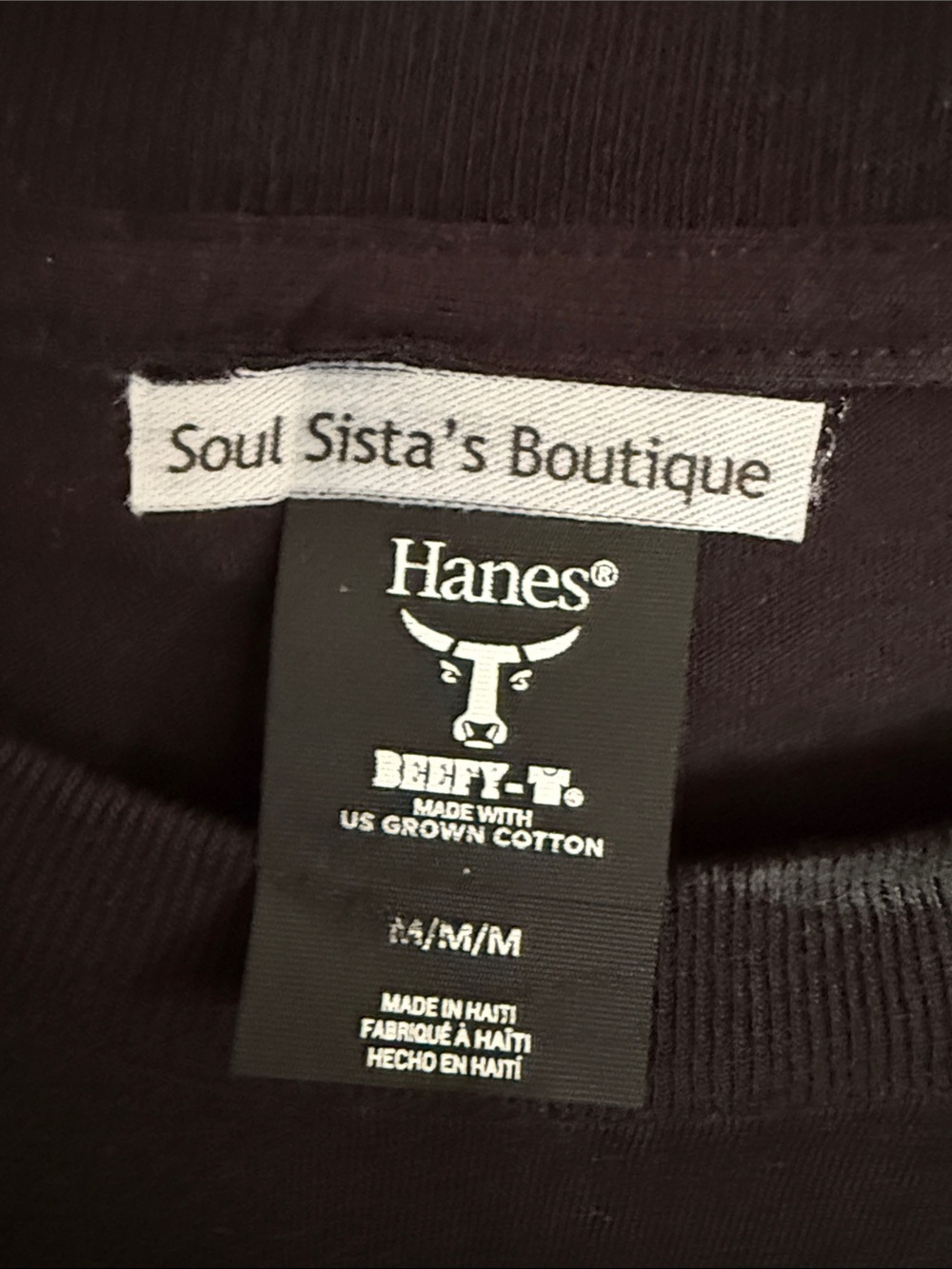 Hanes Black Graphic Tee with Blue Classic Car - Picture 2 of 7